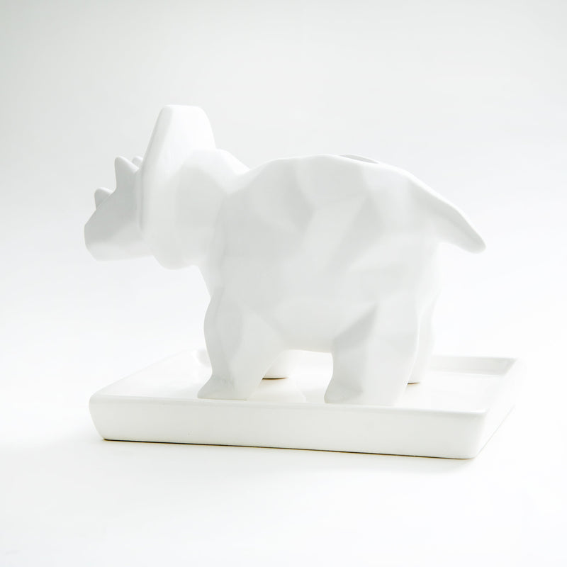 Humidifier (Ceramic/Unglazed Pot/Triceratops/5.7x10.3x12.5cm/SMCol(s): White)
