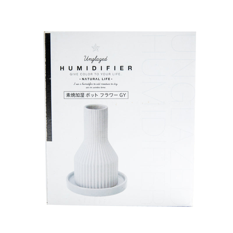 Humidifier (Ceramic/Unglazed Pot/Flower Pot/14cm/Ø8cm/SMCol(s): Light Grey)
