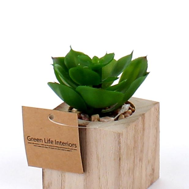 Artificial Plant with Wooden Box Style A