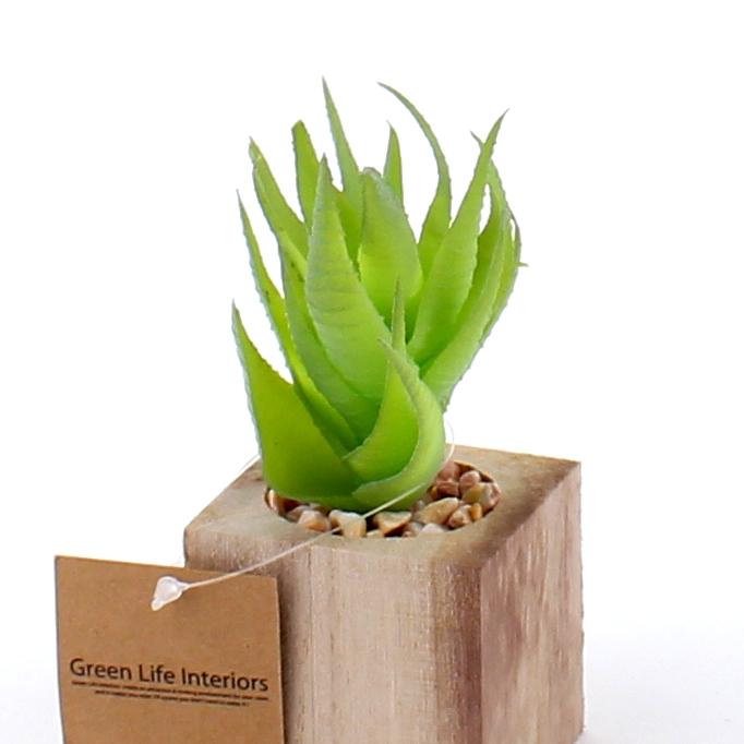 Artificial Plant with Wooden Box Style B