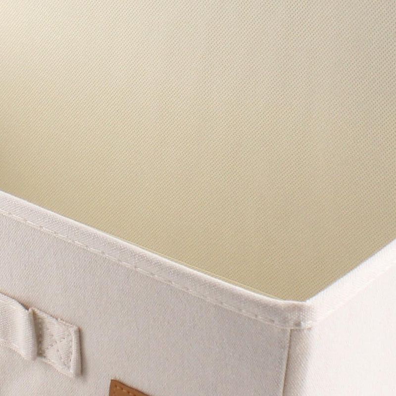 Canvas-Style Wide Storage Box with Lid