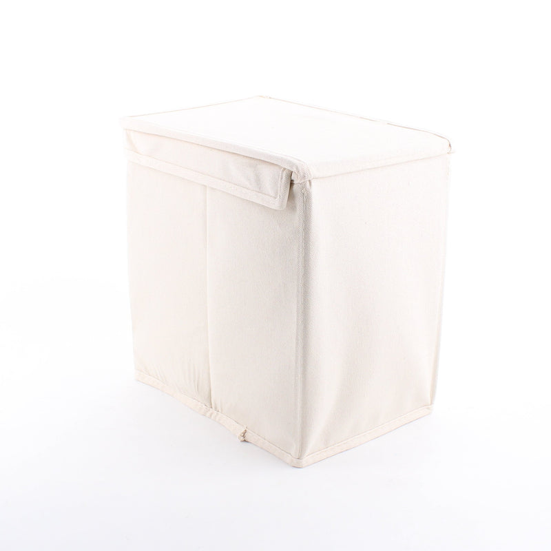 Canvas-Style Tall Storage Box with Lid