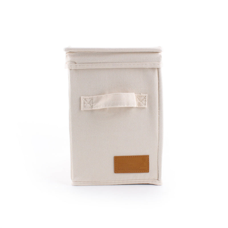 Canvas-Style Tall Storage Box with Lid