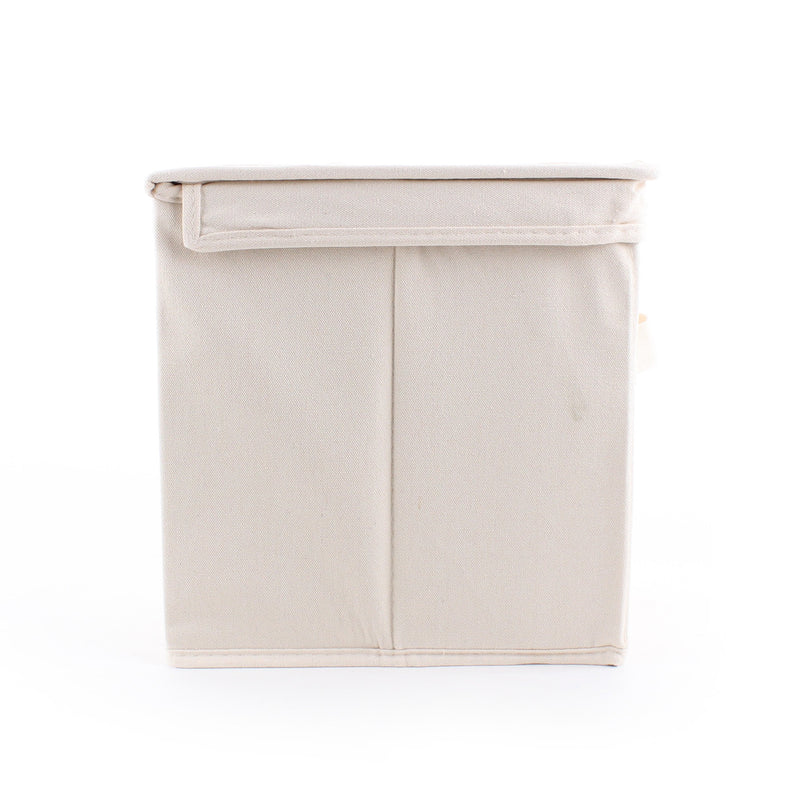 Canvas-Style Tall Storage Box with Lid