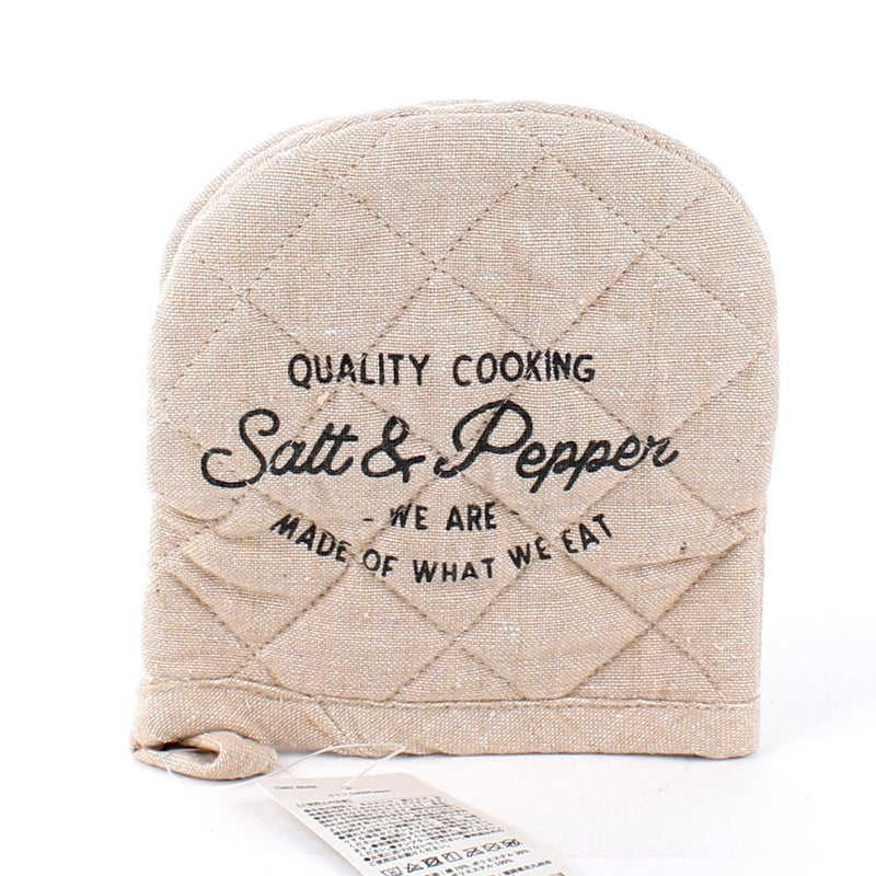 "Salt & Pepper" Oven Mitt (Beige)