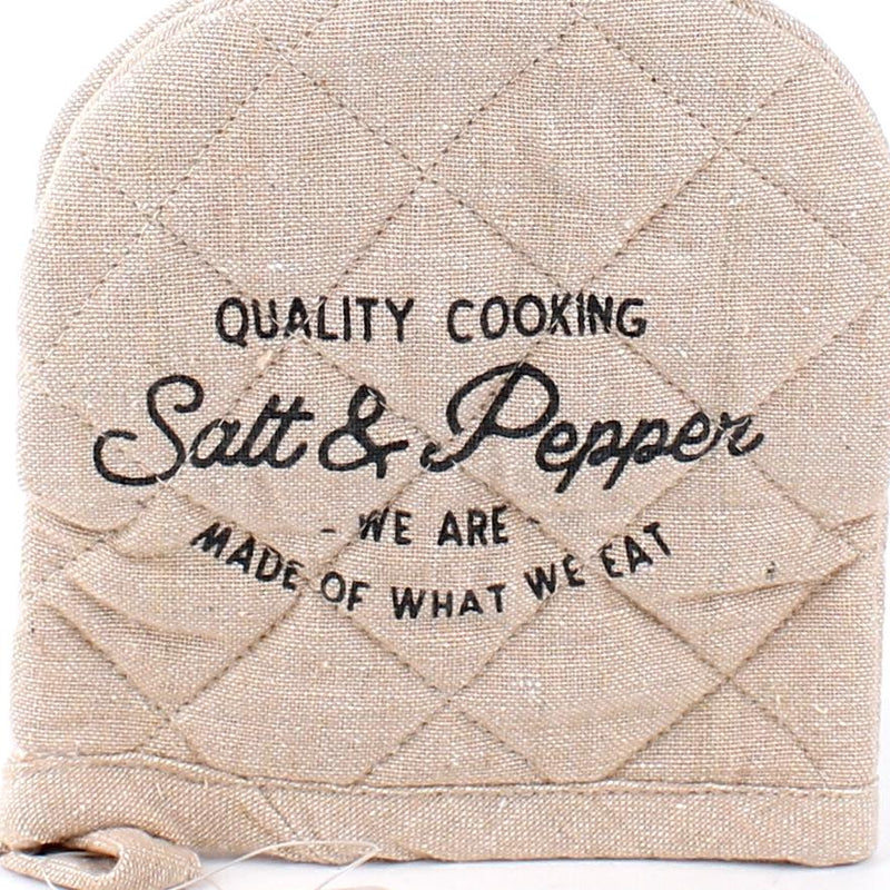 "Salt & Pepper" Oven Mitt (Beige)
