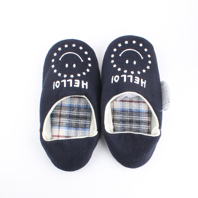 Smiley Face Checkered Room Slippers