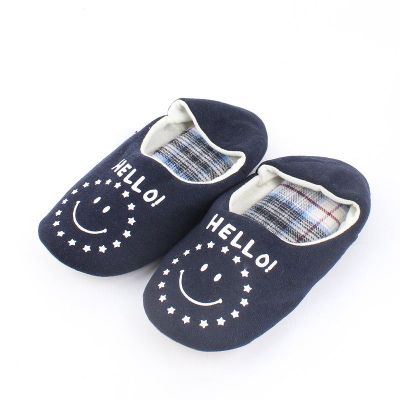 Smiley Face Checkered Room Slippers