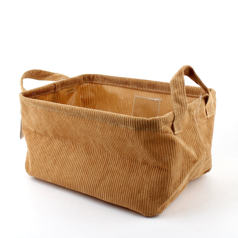 Fabric Basket (Corduroy/Square/20x28x16cm)