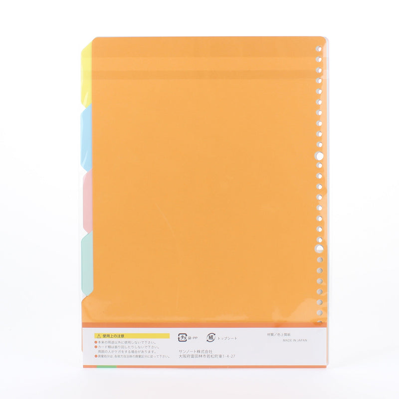 Binder Dividers (A4*30 Holes/5xCol/22.1x29.7cm (10pcs))