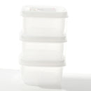 Plastic Food Container (Microwavable/Square/CL/8x8x4.5cm / 200mL (3pcs))