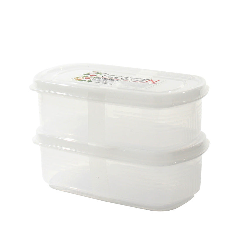 Plastic Food Container (Microwavable/Oval/CL/14.2x7.9x4.6cm / 300mL (2pcs))