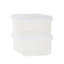 Plastic Food Container (Microwavable/Rect/CL/11.2x8.2x4.6cm / 280mL (2pcs))