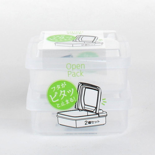 Plastic Food Container (Square/CL/10.5x10.5x4.3cm / 250mL)