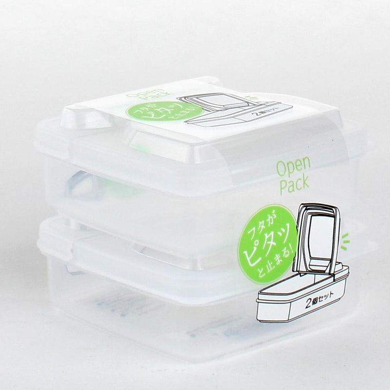Plastic Food Container (Square/CL/10.5x10.5x4.3cm / 250mL)
