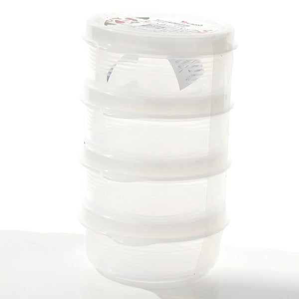 Plastic Container - (PP/Round/CL/d.7x3.1cm (4pcs))