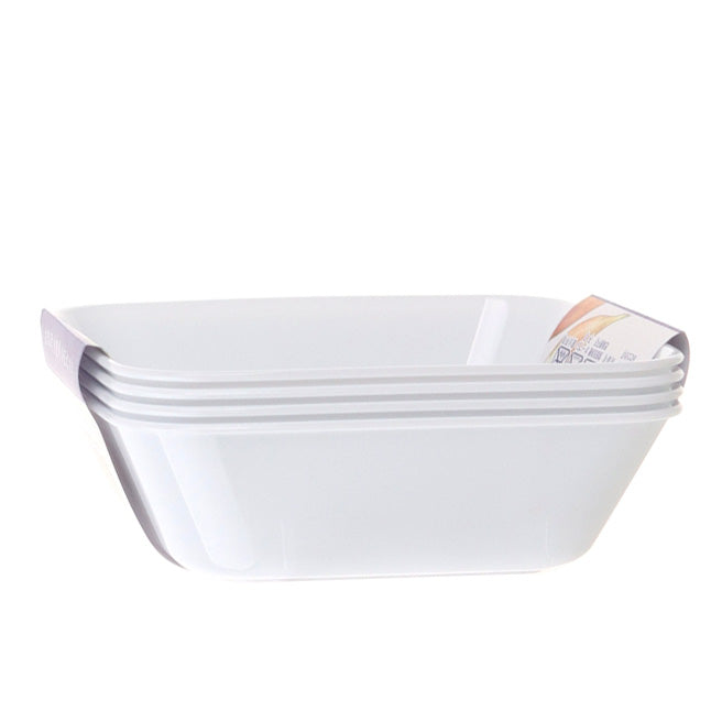 Plate (Cooking/Square/White/12x12x3.6cm (4pcs))