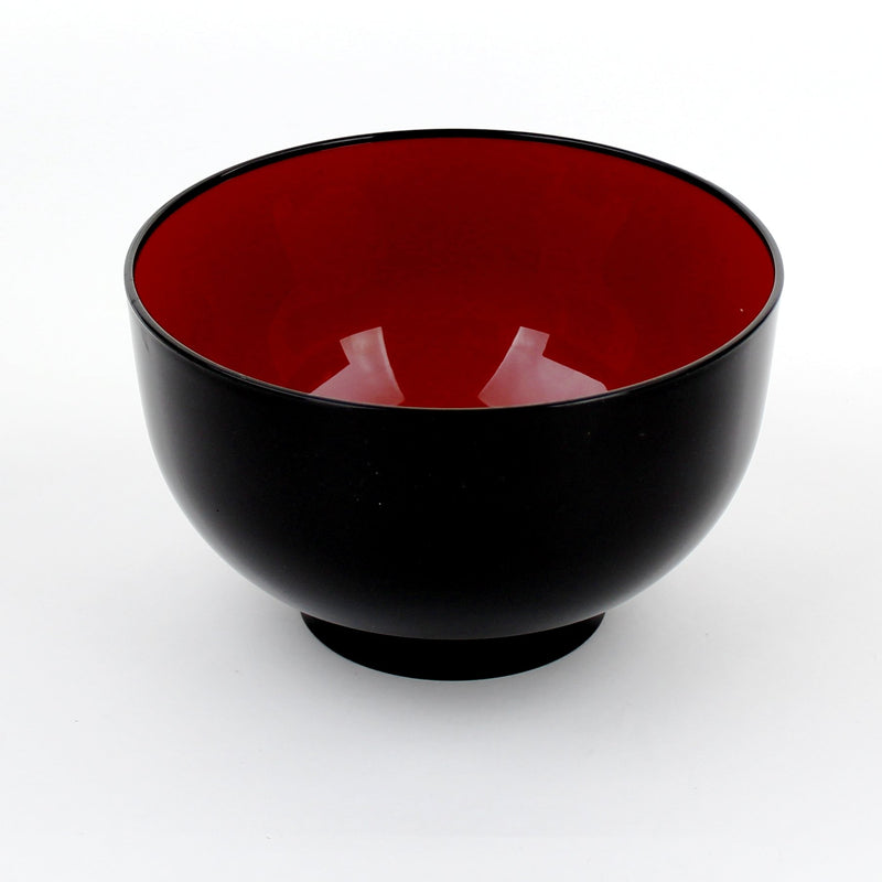 Lacquer Bowl (Dishwasher Safe/BK/RD/d.16x9.6cm)