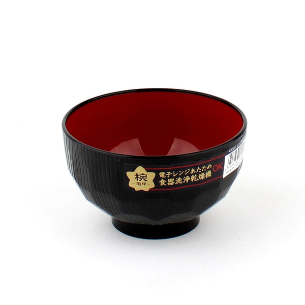 Lacquer Bowl (Microwavable/RD/BK/d.11.4x6.8cm)