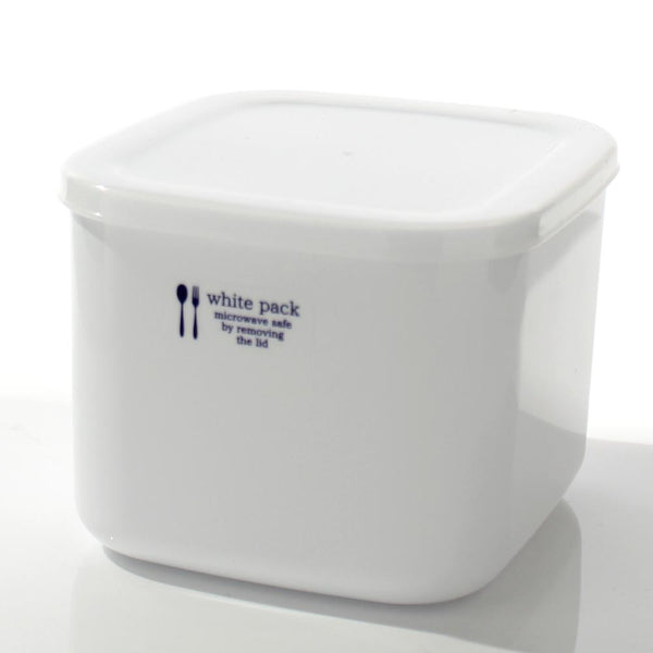 Plastic Container - (Food/Square/WT/CL/12.8x11.6x9.2cm)
