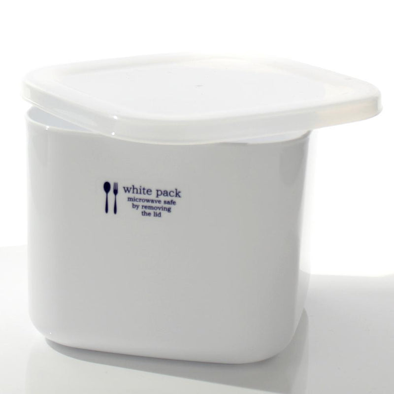 Plastic Container - (Food/Square/WT/CL/12.8x11.6x9.2cm)