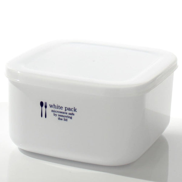 Plastic Container - (Food/Square/WT/CL/12.8x11.6x6.5cm)