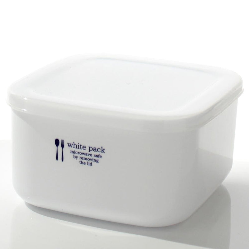 Plastic Container - (Food/Square/WT/CL/12.8x11.6x6.5cm)