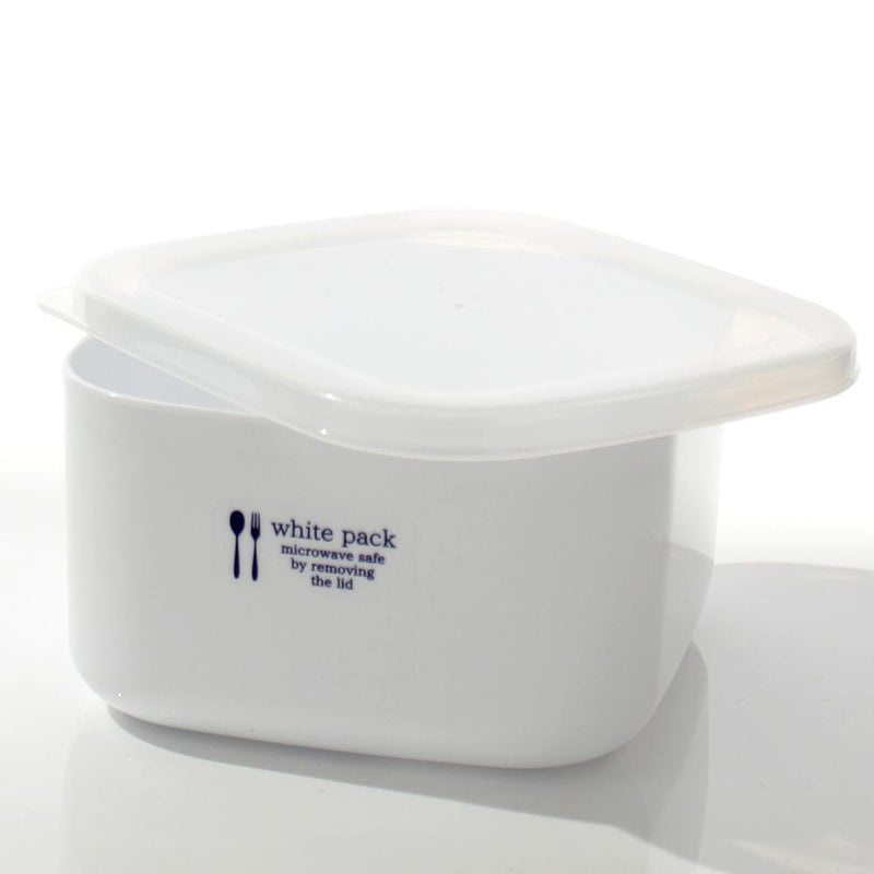 Plastic Container - (Food/Square/WT/CL/12.8x11.6x6.5cm)