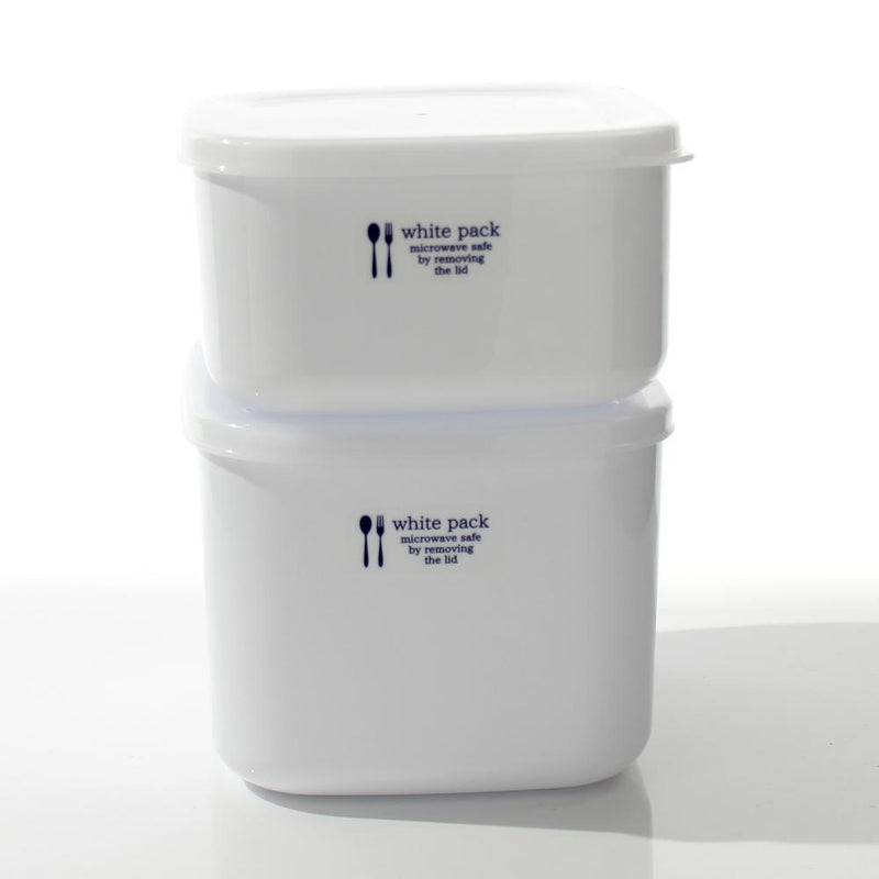 Plastic Container - (Food/Square/WT/CL/12.8x11.6x6.5cm)