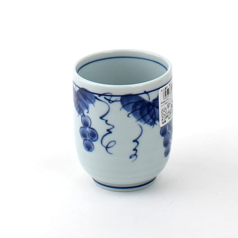 Tea Cup (Microwavable/Grapes*Lines*2-Types/BL/WT/d.6.4x7.7cm)