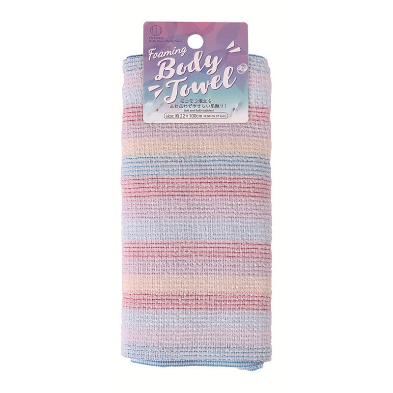 Kokubo Exfoliating Towel (Soft/Foaming/Stripes/100x22cm)