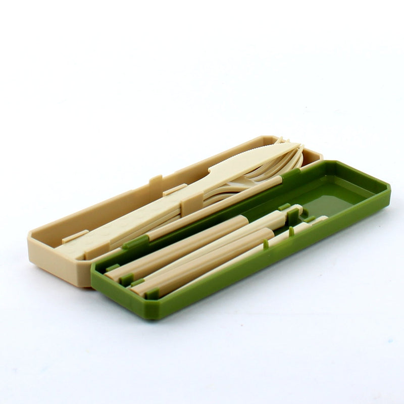 Kokubo Portable Cutlery Set with Case (Moss Green)