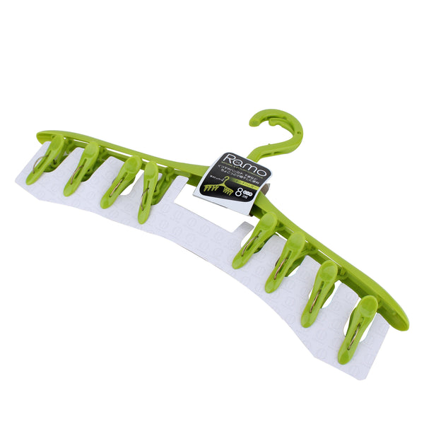 Clothes Hanger with 8 Clips