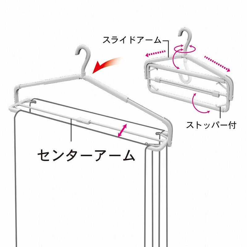 Kokubo Foldable 2-Bathtowel Hanger