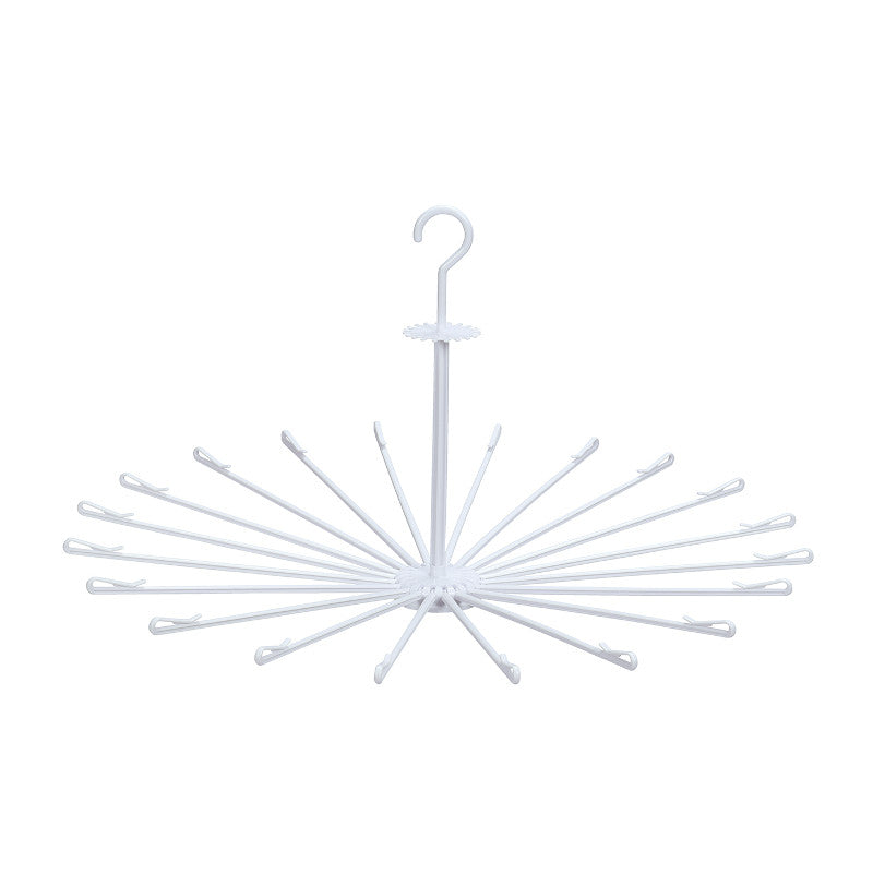 Parasol-Shape Fodable Clothes Hanger (White)