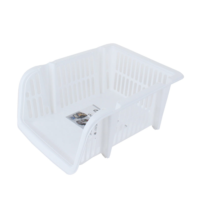 White Stackable Storage Basket