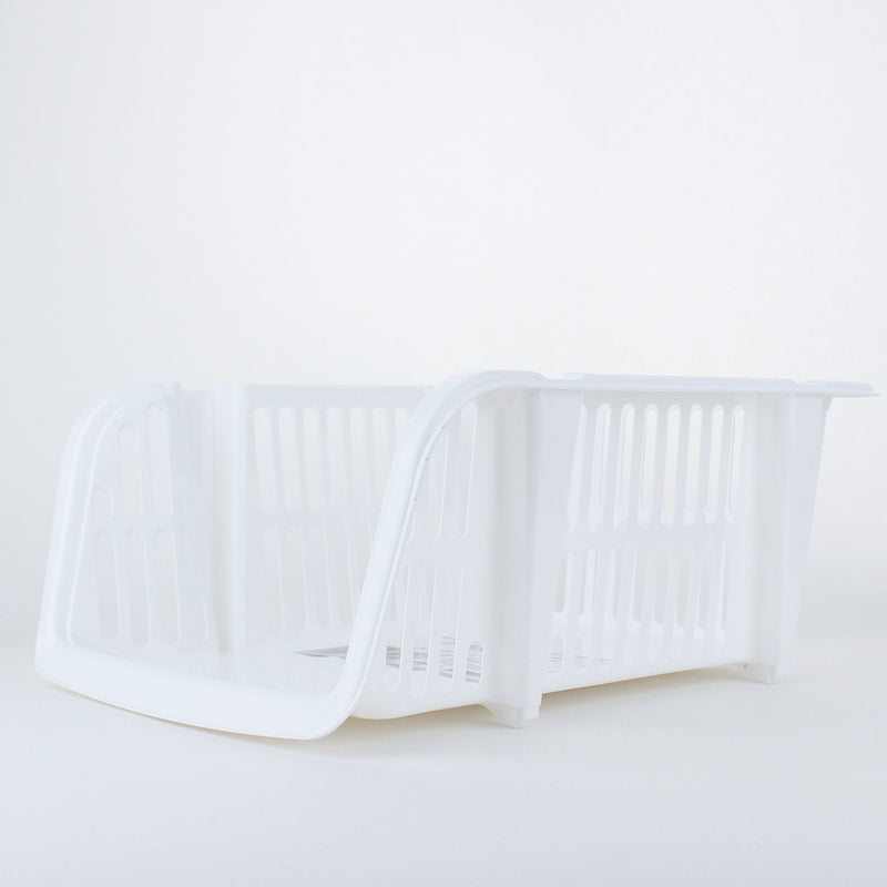 White Stackable Storage Basket