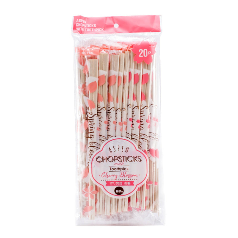 Chopsticks with Toothpick (Cherry Blossom (20pcs))