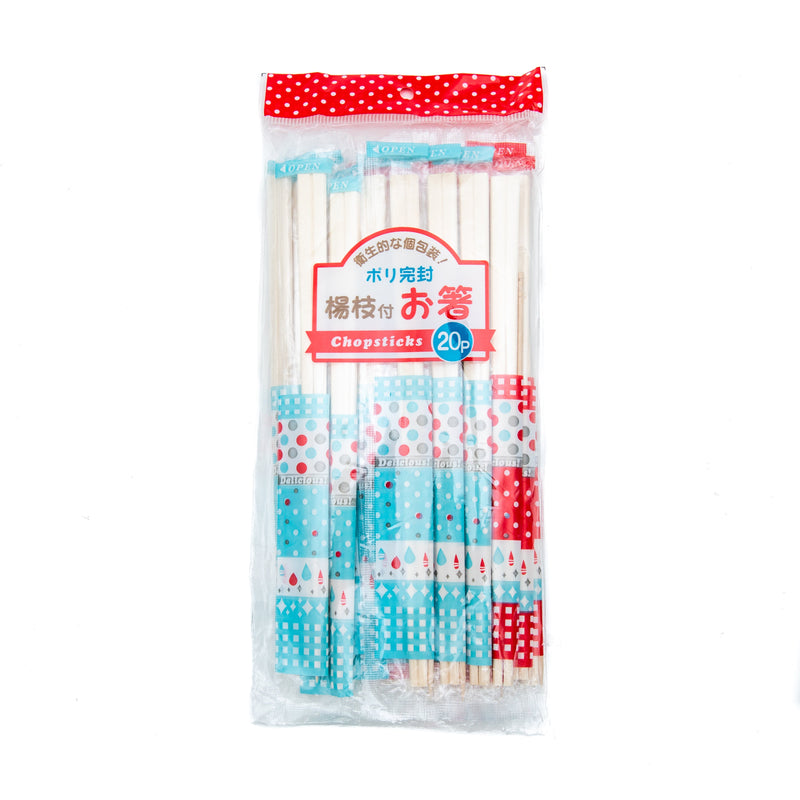 Disposable Chopsticks (w/Toothpicks/Polka Dots/20pr)