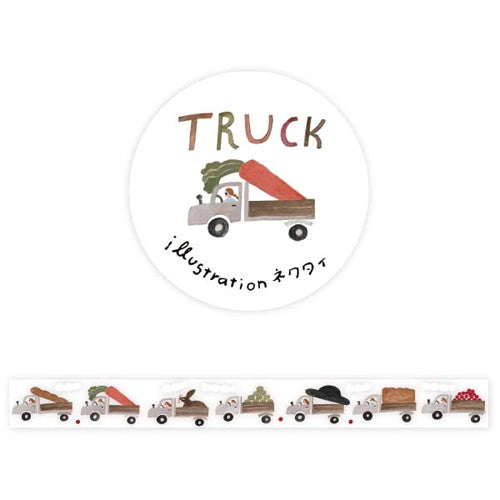 Masking Tape (Clear/TRUCK by Necktie/2cm × 8m/Hyogensha/SMCol(s): Brown,Green,Red)