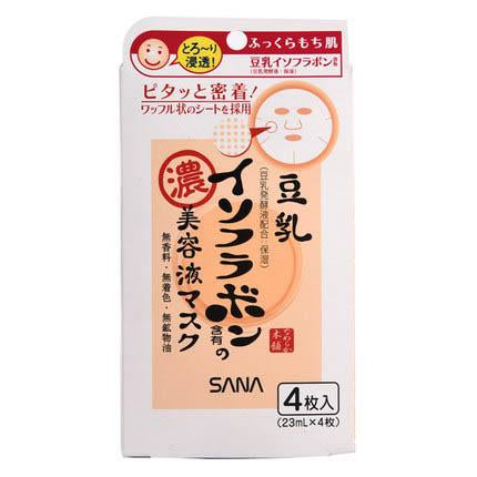 Sana Nameraka Honpo Isoflavone Facial Lotion Mask (0.8Floz(23Ml) x4Pcs)