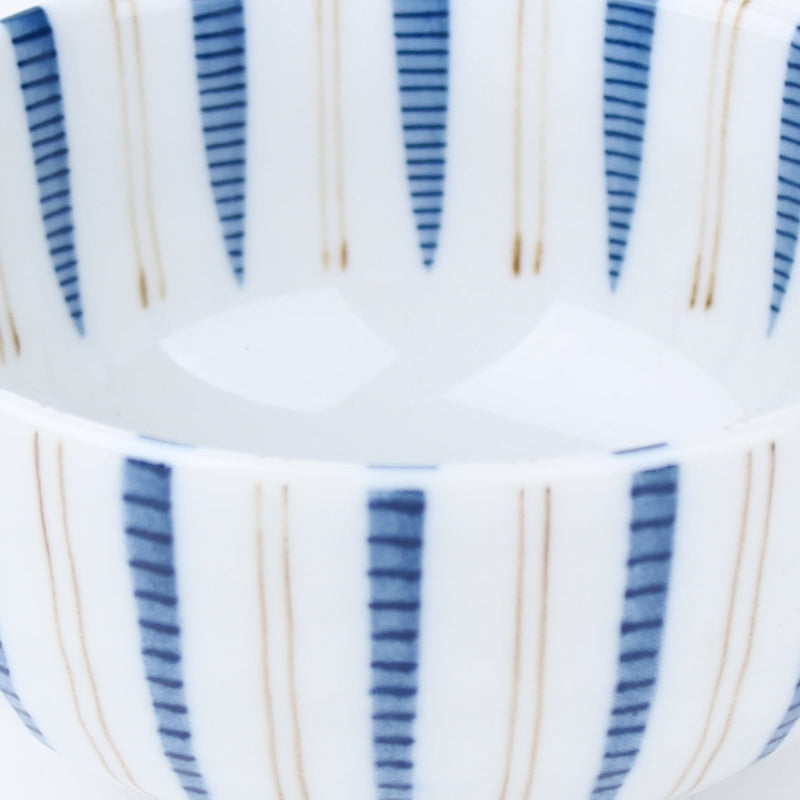 Bowl (Porcelain/Microwave & Dishwasher Safe/Sendan Tokusa/7cm/d.12.7cm/SMCol(s): White,Blue,Brown)