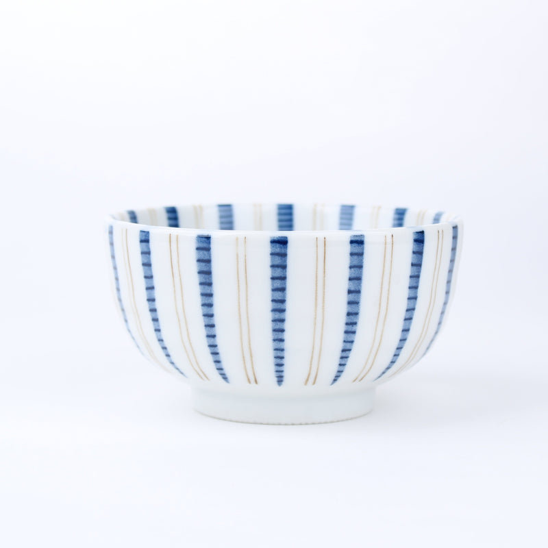Bowl (Porcelain/Microwave & Dishwasher Safe/Sendan Tokusa/7cm/d.12.7cm/SMCol(s): White,Blue,Brown)