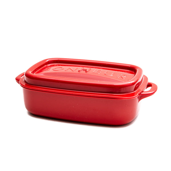 Lunch Box (PP/SI/Rectangular/"Bonheur"/500ml/11x18.5x5.6cm/SMCol(s): Red)