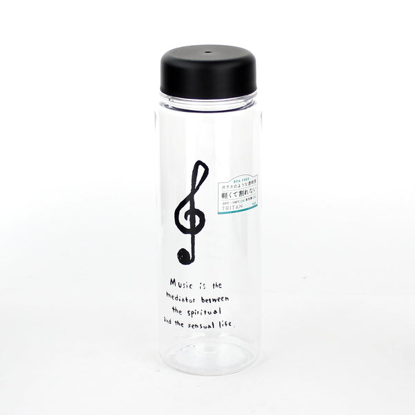 Water Bottle (Saturated Polyester/PP/With Lid/Dishwasher Safe/Music Notes/500mL/19.6cm/d.6.5cm)