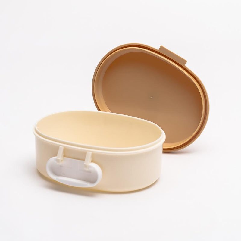 Lunch Box (Microwavable/Oval/Beige/11.6x10x4.7cm / 260mL)