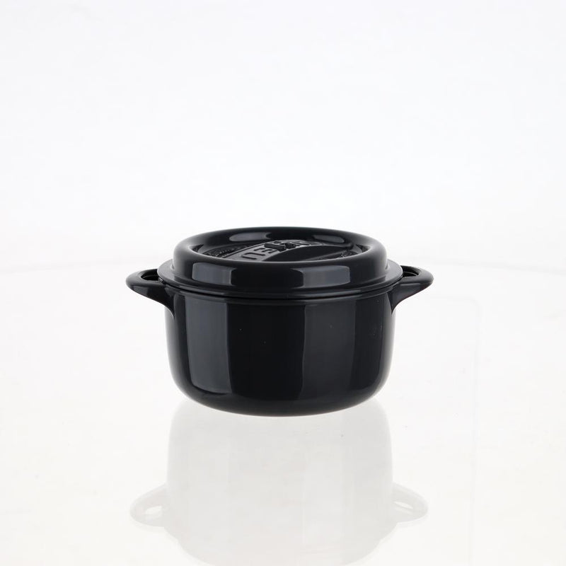 Plastic Lunch Box (PP/Microwave-Safe/L/Enamel Pot Style/Typography/6.4x10.2x12.7cm / 310ml)