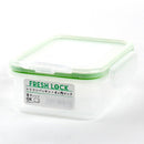 Plastic Food Container (Rect/CL/GR/13.8x11x5cm / 340mL)