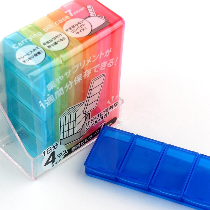 7 x 4-Section Pill Case Storage Box