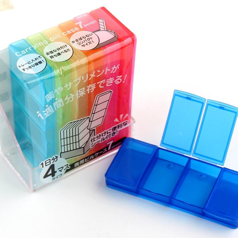 7 x 4-Section Pill Case Storage Box